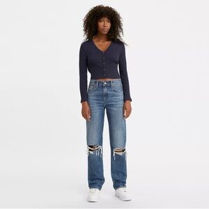 Levi’s Low Pro Straight Destructed Jeans